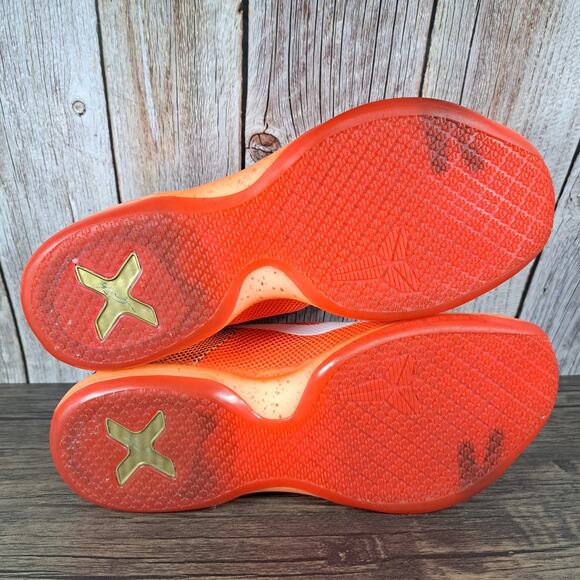 Nike Kobe x 10 Majors 705317-616 University Red Bright Crimson Hot Lava Mens 10 - Picture 8 of 9
